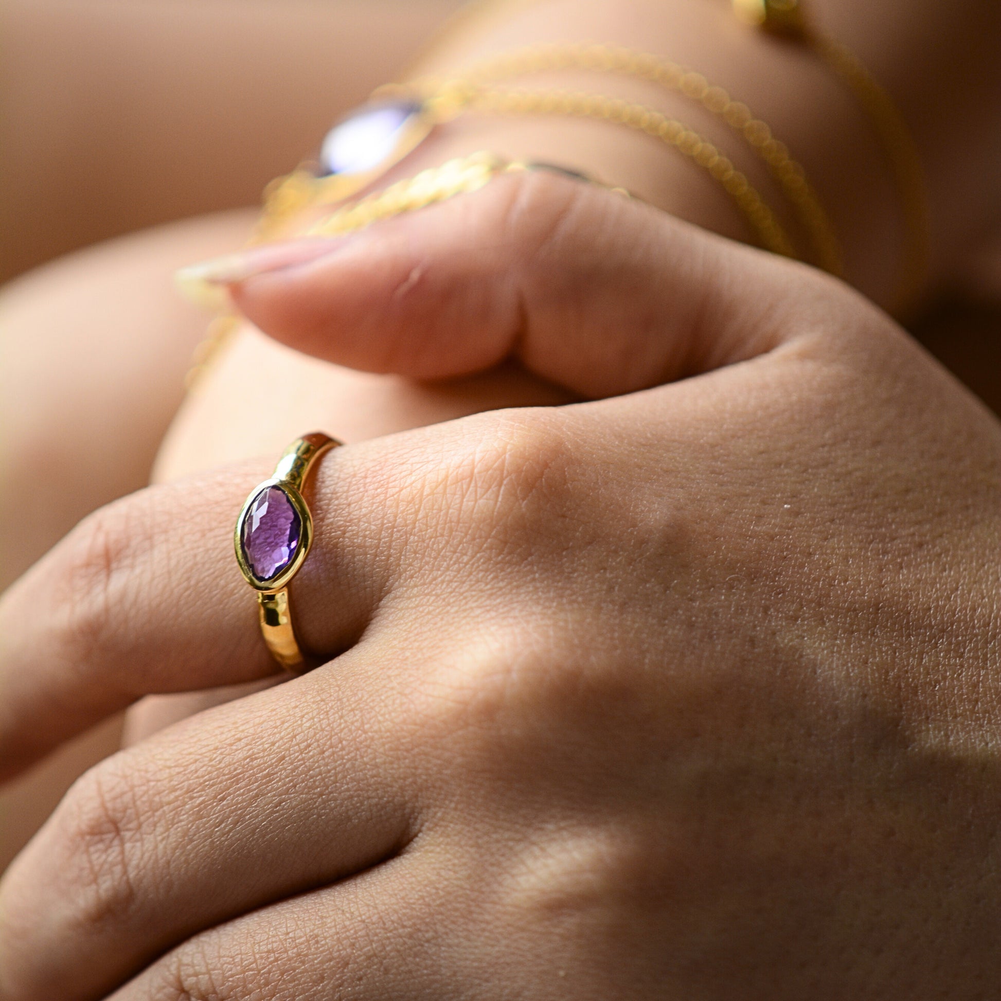 One Amethyst Ring