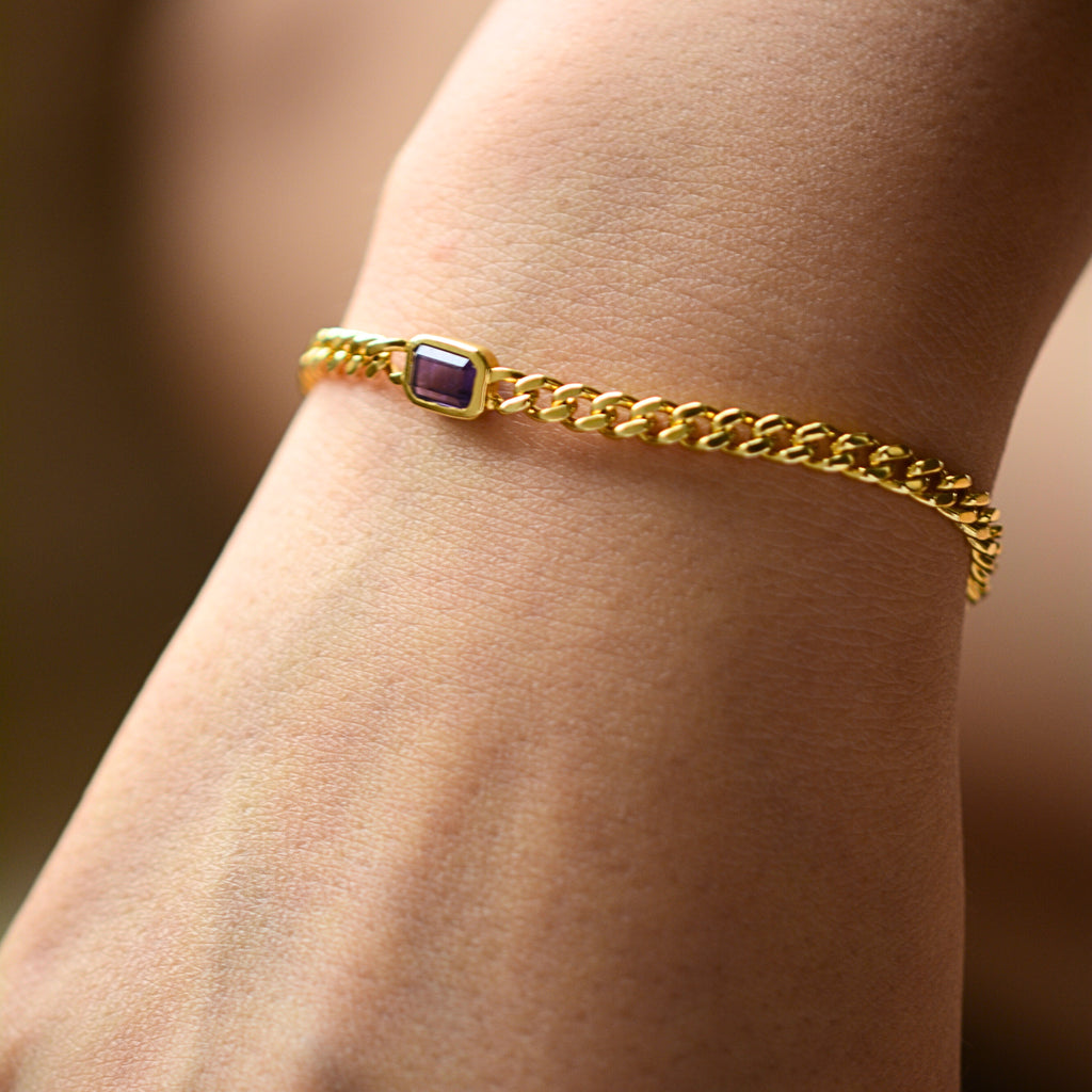 Amethyst Italian Bracelet