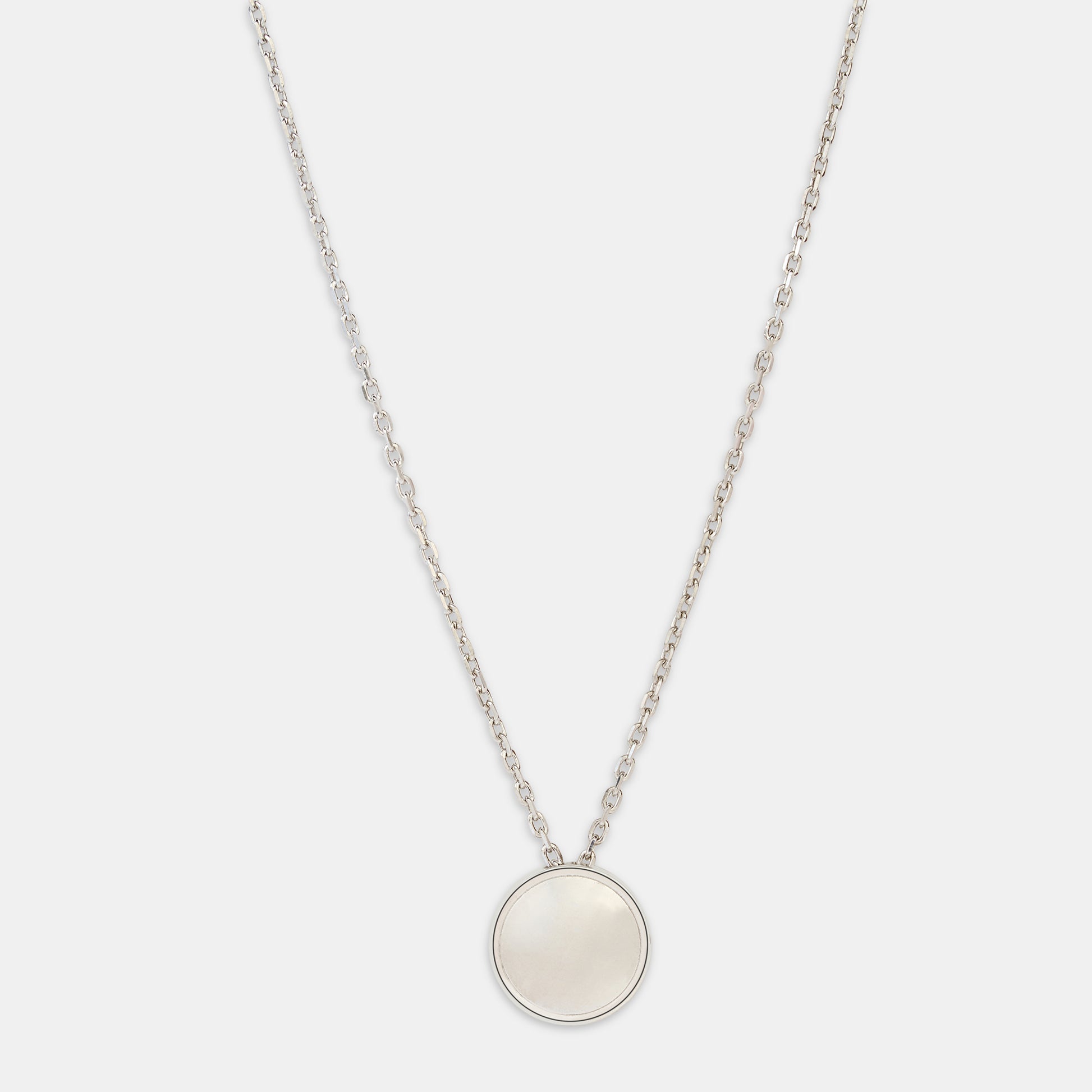 New Moon Pendant with chain in 92.5 Sterling Silver and high gold polish