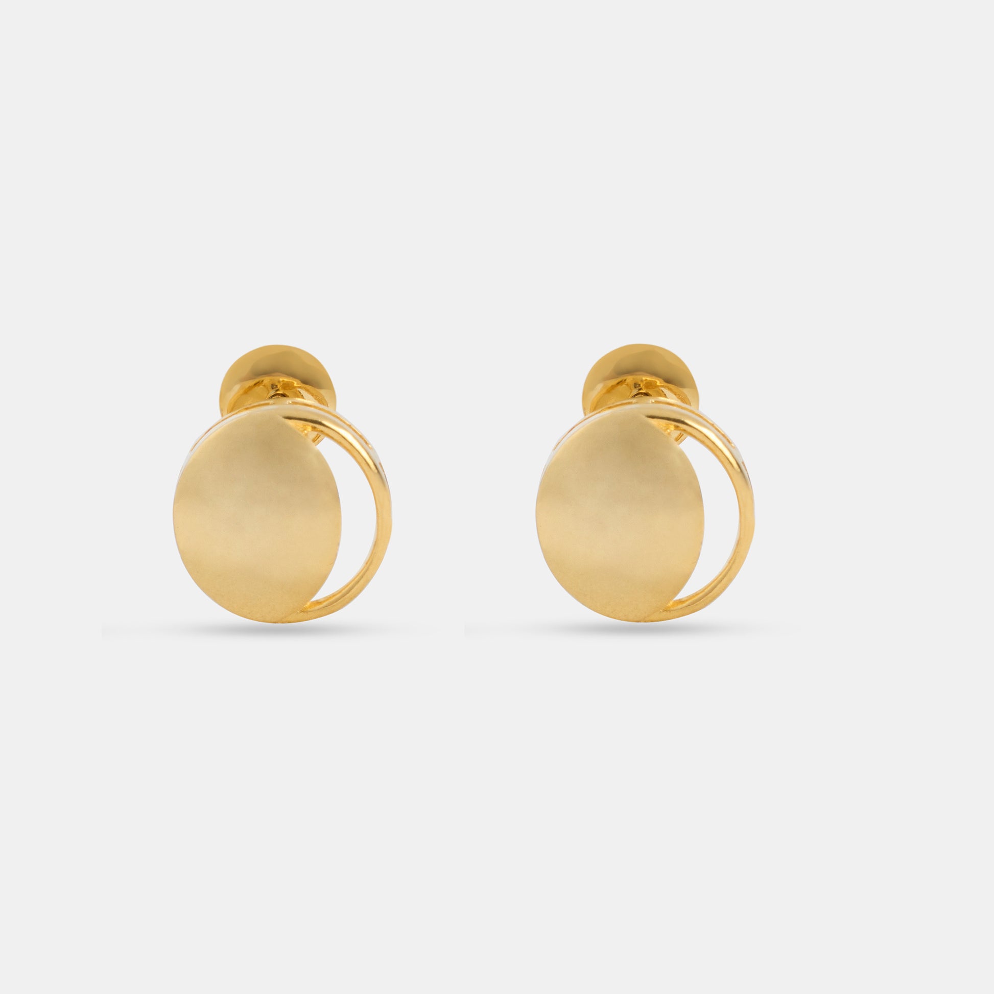 Waxing Crescent Earing in 92.5 Sterling Silver and high gold polish