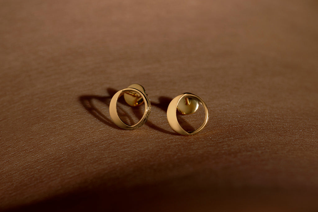 Waxing gibbous phase design, crafted from sterling silver with a high polish finish
